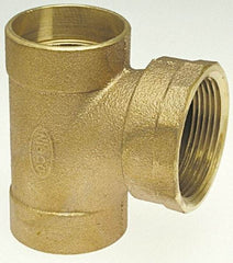 NIBCO - 1-1/2", Cast Copper Drain, Waste & Vent Pipe Tee - C x C x F - Caliber Tooling