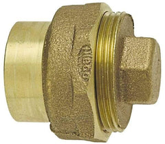 NIBCO - 1-1/4", Cast Copper Drain, Waste & Vent Pipe Cleanout - Ftg x CO with Plug - Caliber Tooling