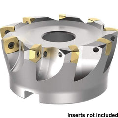 Kennametal - 5 Inserts, 12" Cutter Diam, Indexable High-Feed Face Mill - 3" High - Caliber Tooling