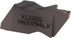 Kennametal - 3094NG K Grade KCU25, 2.39mm Cutting Width Carbide Grooving Insert - 3.81mm Max Depth of Cut, Left Hand, 0.19mm Corner Radius, AlTiN Finish - Caliber Tooling