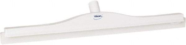 Vikan - 24" Rubber Blade Floor Squeegee - Double Edge, White, Plastic Holder - Caliber Tooling