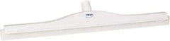 Vikan - 24" Rubber Blade Floor Squeegee - Double Edge, White, Plastic Holder - Caliber Tooling