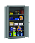 36"W x 24"D x 72"H Storage Cabinet Welded Set Up w/Raised Bottom, 4 Adj Shelves, and built in Shelf Tabs - Caliber Tooling