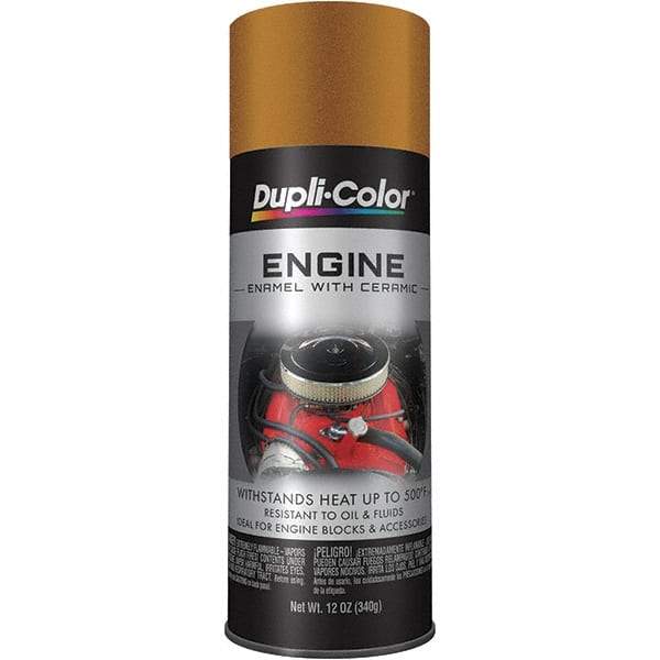 Krylon - 12 oz Universal Gold Automotive Heat Resistant Paint - High Gloss Finish, Comes in Aerosol Can - Caliber Tooling