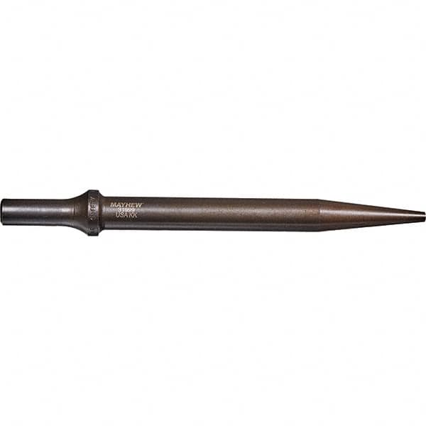 Mayhew - 3/16" Head Width, 7-1/2" OAL, Tapered Punch Chisel - Round Drive, Round Shank, Steel - Caliber Tooling