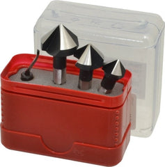 Vargus - 4 Piece, 1/2 to 13/16" Head Diam, Single End Countersink Set - Caliber Tooling