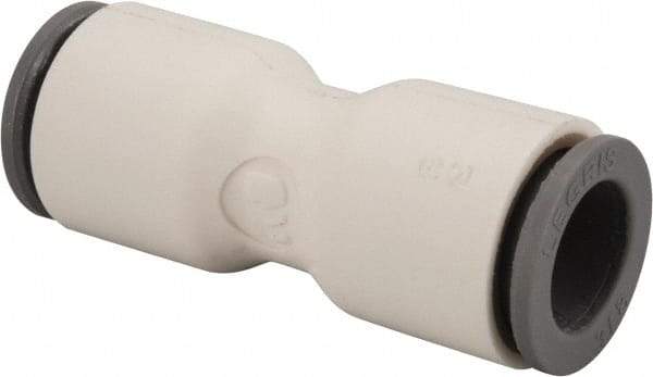 Parker - 3/8" OD, Bio-Sourced Nylon 11 Push-to-Connect Union - 190 Max psi, White - Caliber Tooling