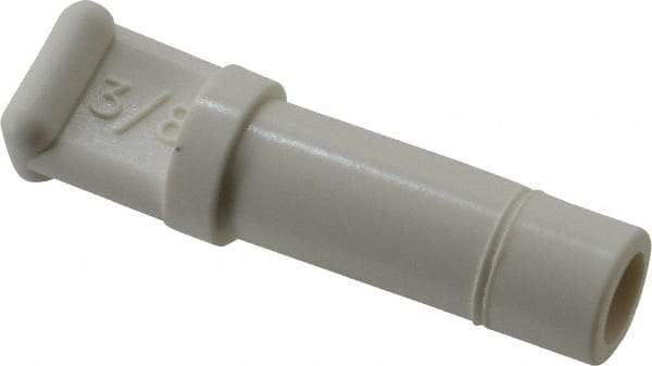 Parker - 3/8" OD, Bio-Sourced Nylon 11 Push-to-Connect Plug - 190 Max psi, White - Caliber Tooling