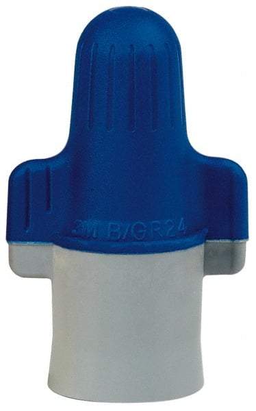 3M - 4, 14 to 2, 6 AWG, 600 Volt, Flame Retardant, Wing Twist on Wire Connector - Blue & Gray, 221°F - Caliber Tooling