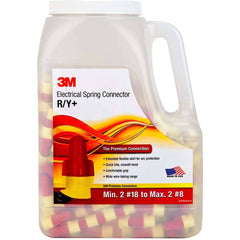 3M - Twist On Wire Connectors; Wire Connector Style: Standard ; Resistance Features: UV Resistant; Vandal Resistant; Resistant to Detergents & Cleaners; Flame Retardant ; Minimum Number of Wires/ Wire Size (AWG): 2, 18 ; Maximum Number of Wires/ Wire Siz - Exact Industrial Supply