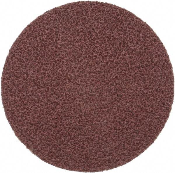 Merit Abrasives - 3" Diam, 36 Grit Aluminum Oxide Adhesive PSA Disc - Very Coarse, Black, Cloth Backing, Flexible - Caliber Tooling