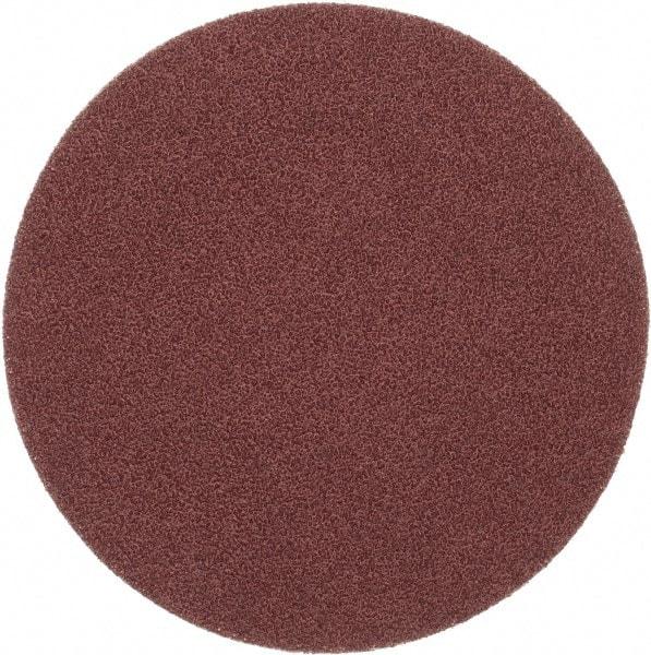 Merit Abrasives - 6" Diam, 40 Grit Aluminum Oxide Adhesive PSA Disc - Very Coarse, Black, Cloth Backing, Flexible - Caliber Tooling