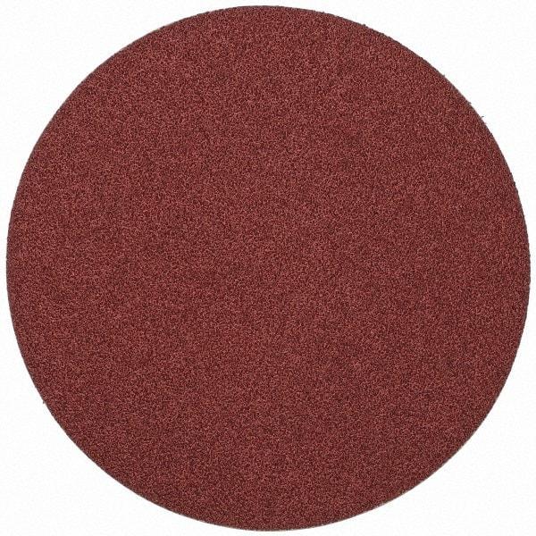 Merit Abrasives - 10" Diam, 36 Grit Aluminum Oxide Adhesive PSA Disc - Very Coarse, Black, Cloth Backing, Flexible - Caliber Tooling