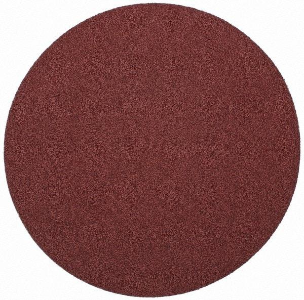 Merit Abrasives - 10" Diam, 40 Grit Aluminum Oxide Adhesive PSA Disc - Very Coarse, Black, Cloth Backing, Flexible - Caliber Tooling