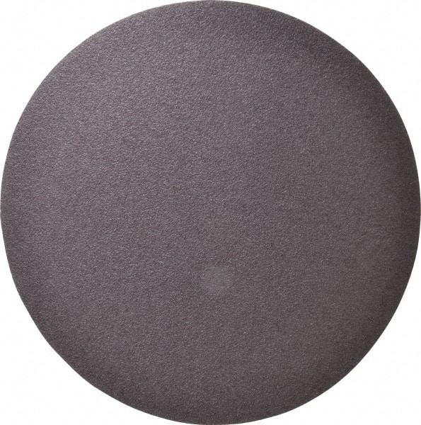 Merit Abrasives - 12" Diam, 36 Grit Aluminum Oxide Adhesive PSA Disc - Very Coarse, Black, Cloth Backing, Flexible - Caliber Tooling