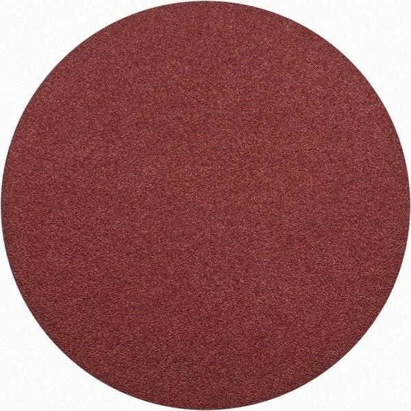 Merit Abrasives - 16" Diam, 40 Grit Aluminum Oxide Adhesive PSA Disc - Very Coarse, Black, Cloth Backing, Flexible - Caliber Tooling