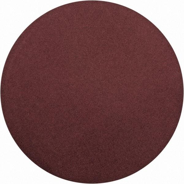 Merit Abrasives - 16" Diam, 120 Grit Aluminum Oxide Adhesive PSA Disc - Medium Grade, Black, Cloth Backing, Flexible, Use with Stationary Disc Sanders - Caliber Tooling