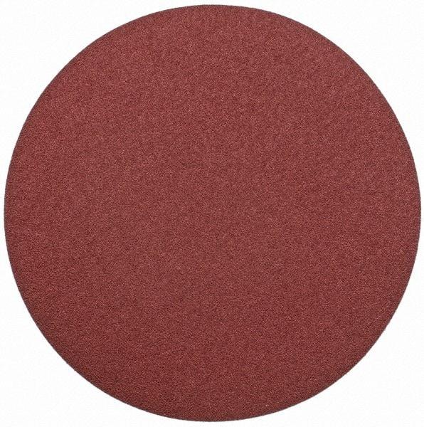 Merit Abrasives - 20" Diam, 40 Grit Aluminum Oxide Adhesive PSA Disc - Very Coarse, Black, Cloth Backing, Flexible - Caliber Tooling