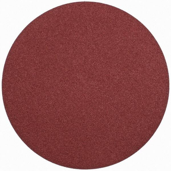 Merit Abrasives - 24" Diam, 36 Grit Aluminum Oxide Adhesive PSA Disc - Very Coarse, Black, Cloth Backing, Flexible - Caliber Tooling