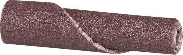 Merit Abrasives - 3/16" Max Roll Diam x 1" OAL, 150 Grit Aluminum Oxide Straight Cartridge Roll - 3/32" Pilot Hole Diam, Very Fine Grade - Caliber Tooling