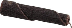 Merit Abrasives - 1/4" Max Roll Diam x 1-1/2" OAL, 60 Grit Aluminum Oxide Straight Cartridge Roll - 1/8" Pilot Hole Diam, Medium Grade - Caliber Tooling