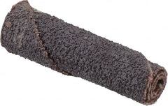 Merit Abrasives - 3/8" Max Roll Diam x 1-1/2" OAL, 60 Grit Aluminum Oxide Straight Cartridge Roll - 1/8" Pilot Hole Diam, Medium Grade - Caliber Tooling