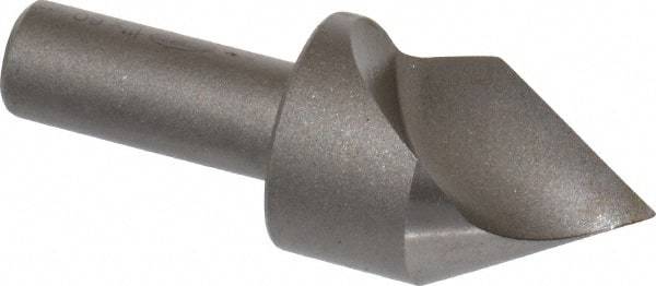 Keo - 1" Head Diam, 1/2" Shank Diam, 1 Flute 60° High Speed Steel Countersink - Bright Finish, 2-3/4" OAL, Single End, Straight Shank, Right Hand Cut - Caliber Tooling