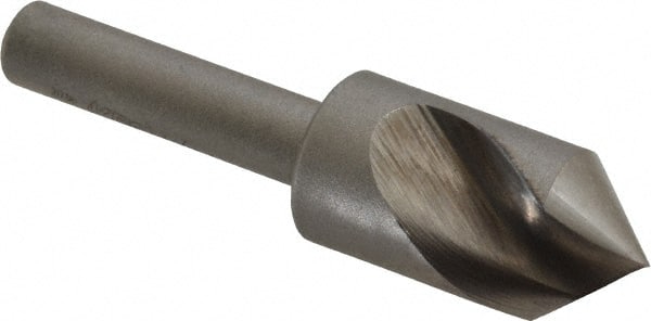 Keo - 1/2" Head Diam, 1/4" Shank Diam, 1 Flute 82° High Speed Steel Countersink - Caliber Tooling