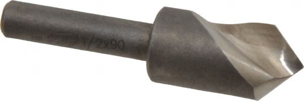 Keo - 1/2" Head Diam, 1/4" Shank Diam, 1 Flute 90° High Speed Steel Countersink - Caliber Tooling