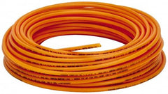 Parker - 11/64" ID x 1/4" OD, 0.04" Wall Thickness, 100' Long, Polyethylene Tube - Orange, 120 Max psi, -80 to 150°F - Caliber Tooling