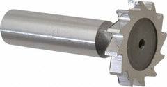 Keo - 1-1/8" Diam x 3/16" Face Width, High Speed Steel, 12 Teeth, Shank Connection Woodruff Keyseat Cutter - Uncoated, 2-3/16" OAL x 1/2" Shank, Straight Teeth, ANSI 609, Old Standard 16 - Caliber Tooling