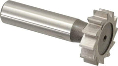 Keo - 1-1/8" Diam x 5/16" Face Width, High Speed Steel, 12 Teeth, Shank Connection Woodruff Keyseat Cutter - Uncoated, 2-5/16" OAL x 1/2" Shank, Straight Teeth, ANSI 1009, Old Standard C - Caliber Tooling