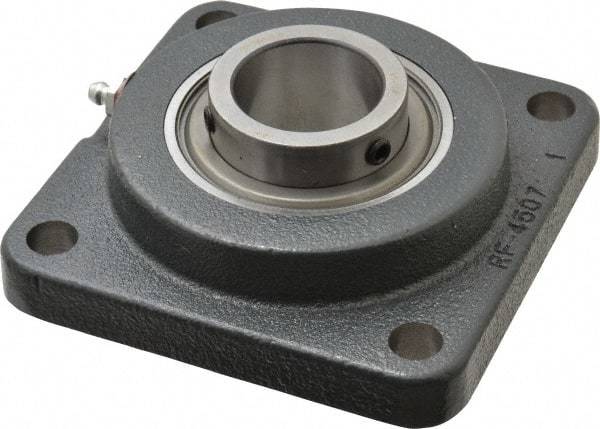 Browning - 1-1/2" ID, 5-1/8" OAL x 5-1/8" OAH 4-Bolt Flange - 4,467 Lb Static Cap, 7,340 Lb Dyn Cap, 4" Btw Mnt Hole Ctrs, Cast Iron - Caliber Tooling