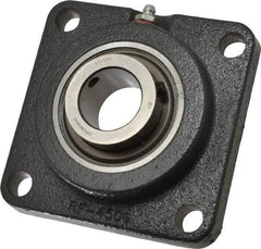 Browning - 1-1/4" ID, 4-5/8" OAL x 4-5/8" OAH 4-Bolt Flange - 3,493 Lb Static Cap, 5,782 Lb Dyn Cap, 3-5/8" Btw Mnt Hole Ctrs, Cast Iron - Caliber Tooling