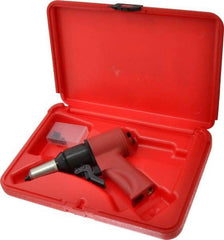 HUCK - 1/8 to 1/4" Pneumatic Rivet Tool Kit - Includes Riveter, 4 Nose Pieces - Caliber Tooling