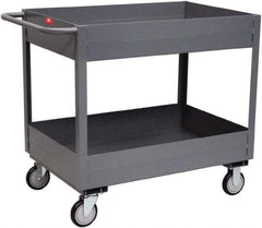 Jamco - 1,200 Lb Capacity, 36" Wide x 18" Long x 39" High Deep Shelf Cart - 2 Shelf, Steel - Caliber Tooling