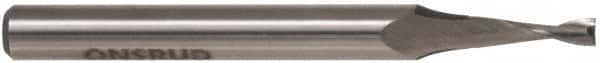 Onsrud - 3/8" Cutting Diam x 1" Length of Cut, 2 Flute, Upcut Spiral Router Bit - Uncoated, Right Hand Cut, High Speed Steel, 3" OAL x 3/8" Shank Diam, Double Edge, 19 to 32° Helix Angle - Caliber Tooling