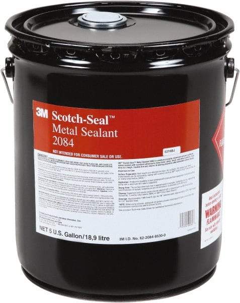 3M - 5 Gal Silver Metal Sealant - Dries to a Tough, Flexible Film, Water, Oil & Fuel Resistant, Retains Sealing Properties, Bonds & Seals Aluminum to Glass, Metals & Woods - Caliber Tooling