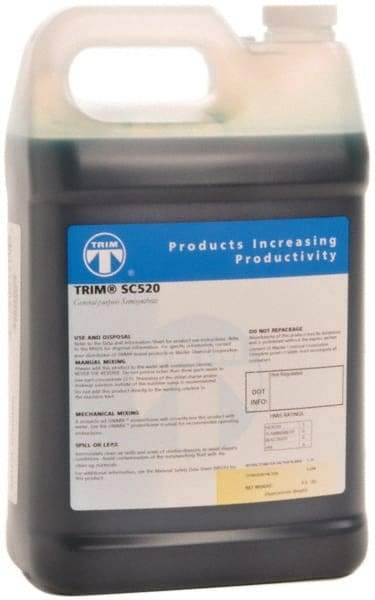 Master Fluid Solutions - Trim SC520, 1 Gal Bottle Cutting & Grinding Fluid - Semisynthetic, For CNC Turning, Drilling, Milling, Sawing - Caliber Tooling