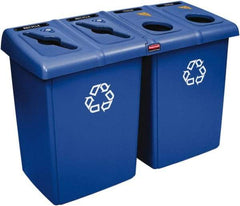 Rubbermaid - 92 Gal Blue Square Recycling Container - Plastic, 35" High x 53" Long x 24" Wide - Caliber Tooling