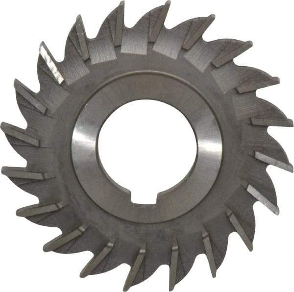 Made in USA - 3" Diam x 1/4" Width of Cut, 20 Teeth, Cobalt Side Milling Cutter - Straight Teeth, Uncoated - Caliber Tooling