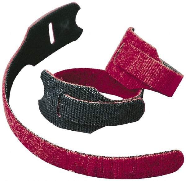 VELCRO Brand - 900 Piece 3/4" Wide x 8" Piece Length, Self Fastening Tie/Strap Hook & Loop Strap - Perforated/Pieces Roll, Cranberry, Fire Retardant, Printable Surface - Caliber Tooling