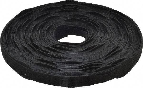 VELCRO Brand - 75 Piece 3/4" Wide x 12" Piece Length, Self Fastening Tie/Strap Hook & Loop Strap - Perforated/Pieces Roll, Black, Printable Surface - Caliber Tooling