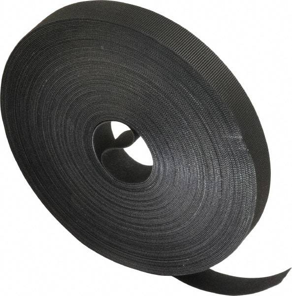 VELCRO Brand - 3/4" Wide x 25 Yd Long Self Fastening Tie/Strap Hook & Loop Roll - Continuous Roll, Black, Printable Surface - Caliber Tooling