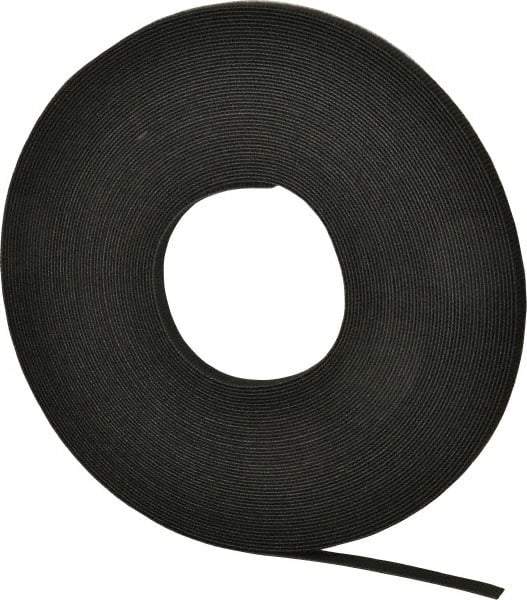 VELCRO Brand - 3/8" Wide x 25 Yd Long Self Fastening Tie/Strap Hook & Loop Roll - Continuous Roll, Black - Caliber Tooling