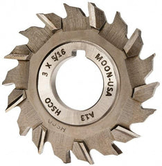 Made in USA - 3" Diam x 5/16" Width of Cut, 18 Teeth, Cobalt Side Milling Cutter - Staggered Teeth, Uncoated - Caliber Tooling