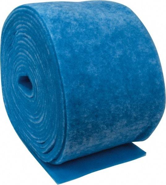 Made in USA - 90' Long x 20" Wide x 1" Thick Polyester Media Air Filter Media Roll - MERV 7, 86% Arrestance Efficiency, 500 FPM Max Air Flow, 0.14" wpg Init Resist, 1" wpg Final Resist, Use with Any Unit - Caliber Tooling