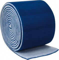 Made in USA - 60' Long x 25" Wide x 2" Thick Polyester Media Air Filter Media Roll - MERV 8, 89% Arrestance Efficiency, 500 FPM Max Air Flow, 0.21" wpg Init Resist, 1" wpg Final Resist, 30 to 35% Particle Capture Efficiency, Use with Any Unit - Caliber Tooling