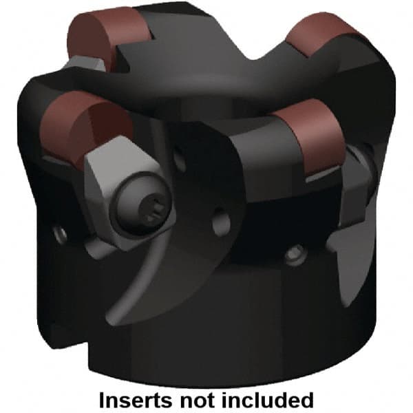 Kennametal - 80mm Cut Diam, 6mm Max Depth, 27mm Arbor Hole, 5 Inserts, RNGN 1207... Insert Style, Indexable Copy Face Mill - KSSR Cutter Style, 13,500 Max RPM, 50mm High, Series KSSR-RN - Caliber Tooling