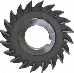 Made in USA - 3" Diam x 5/16" Width of Cut, 20 Teeth, High Speed Steel Side Milling Cutter - Straight Teeth, Uncoated - Caliber Tooling